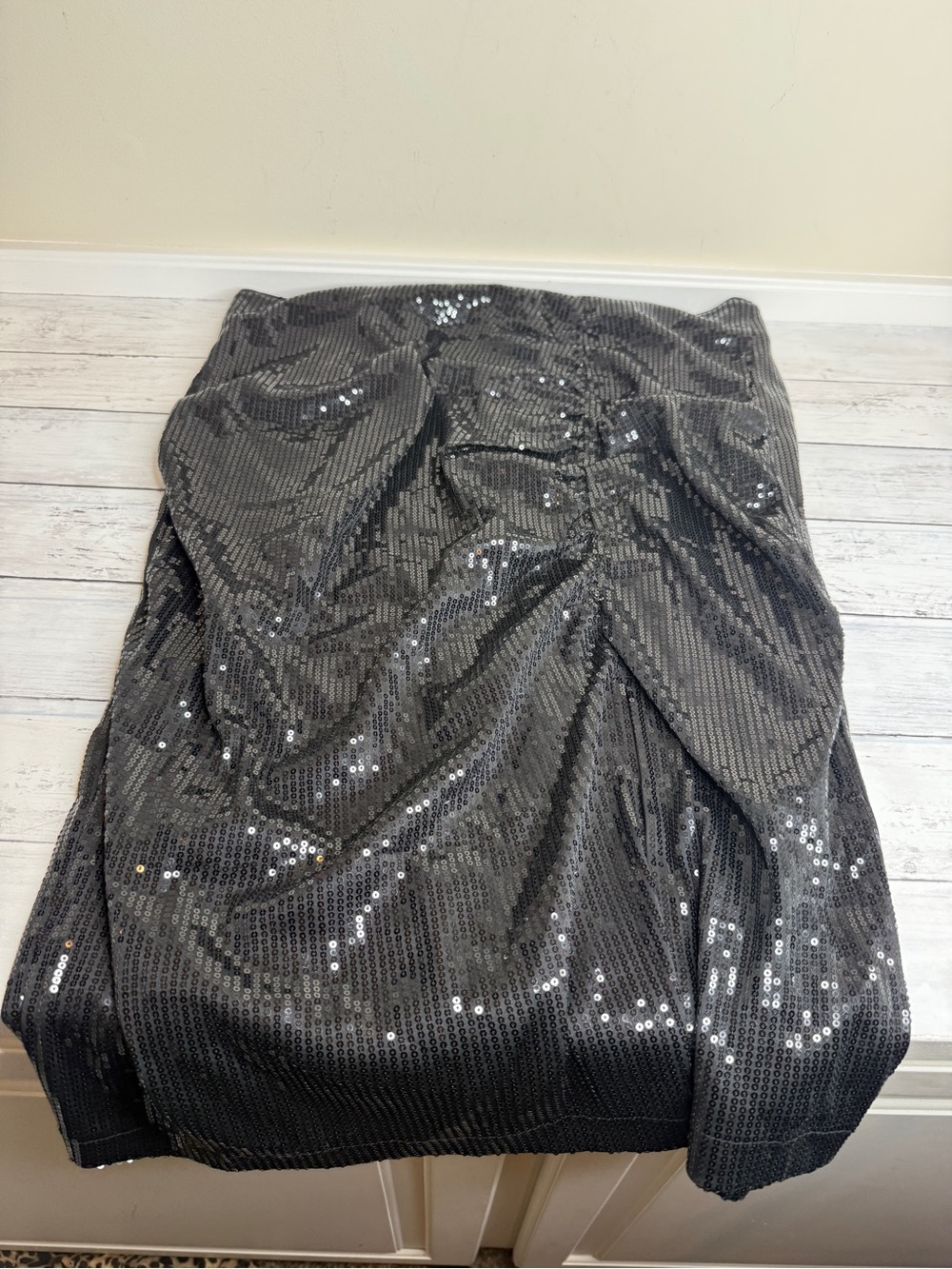 New York & Company Black Sequin Pencil Skirt